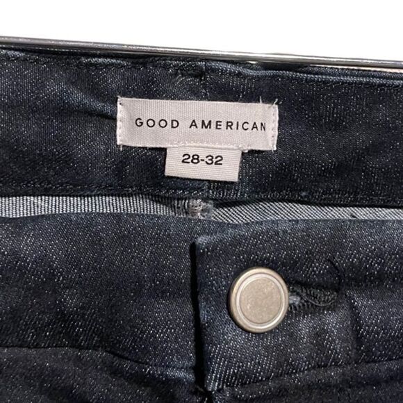 NWT- Good American- Always Fits Good Waist Long Dark Wash Jeans, Size 28-32 - Picture 3 of 16